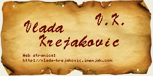 Vlada Krejaković vizit kartica